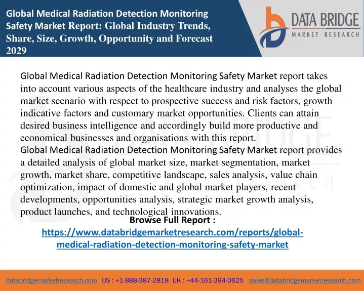 global medical radiation detection monitoring