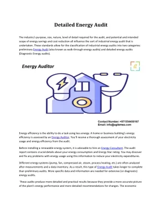 detailed energy audit