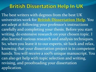 british dissertation help in uk