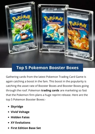 top 5 pokemon booster boxes