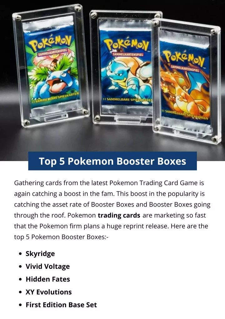 Ppt Top 5 Pokemon Booster Boxes Powerpoint Presentation Free