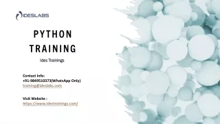 Python Training - IDESTRAININGS