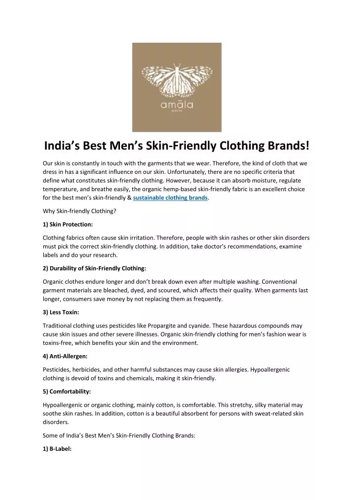 india s best men s skin friendly clothing brands