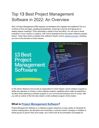 top 13 best project management software in 2022