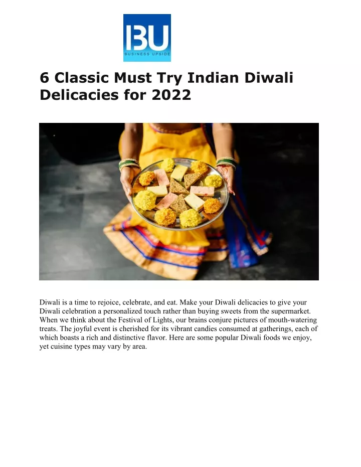 6 classic must try indian diwali delicacies