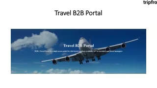 Travel B2B Portal