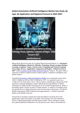 global automotive artificial intelligence market