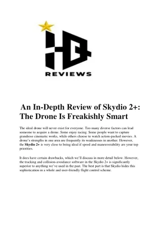 an in depth review of skydio 2 the drone