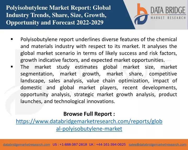 polyisobutylene market report global industry