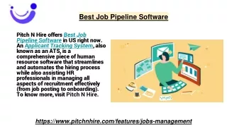 best job pipeline software