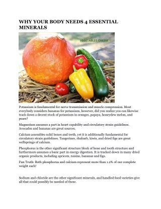 why your body needs 4 essential minerals