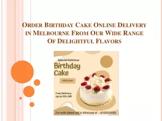 Order Birthday Cake Online Delivery in Melbourne From