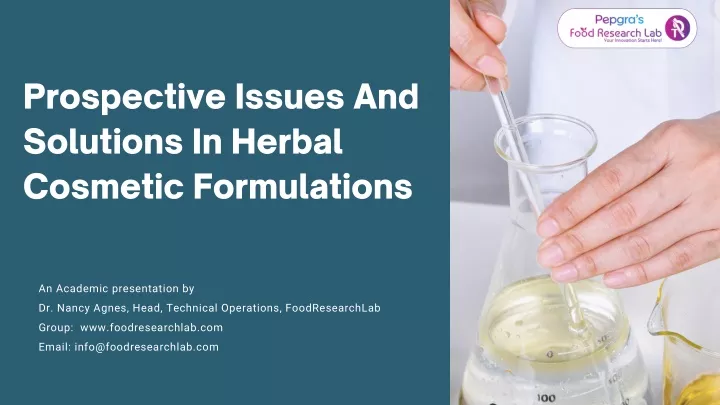 prospective issues and solutions in herbal