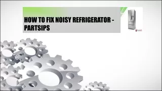 how to fix noisy refrigerator partsips