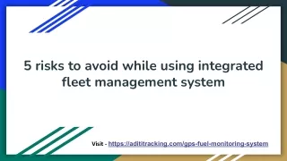 5 risks to avoid while using integrated fleet management system