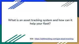 What is an asset tracking system and how can it help your fleet_