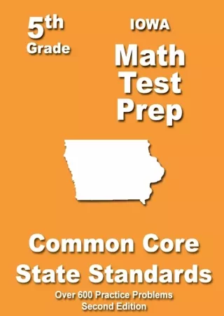 Iowa 5th Grade Math Test Prep Common Core Learning Standards