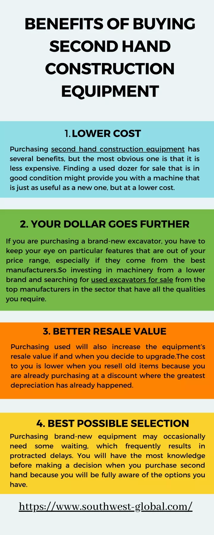 benefits of buying second hand construction