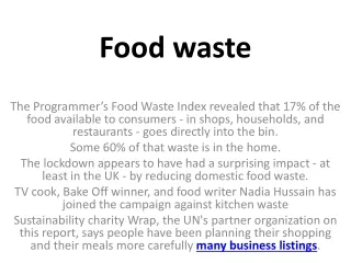 food waste