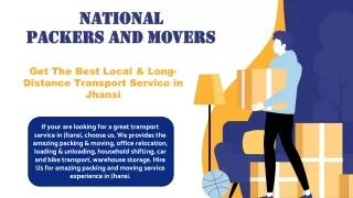 National Packers and Movers in Jhansi