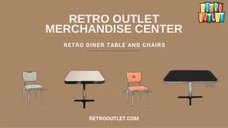 Retro diner table and chairs Shapes, styles, and materials