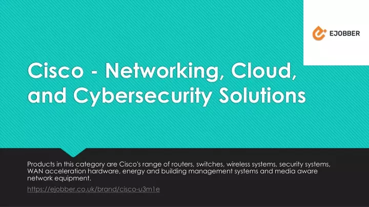 cisco networking cloud and cybersecurity solutions