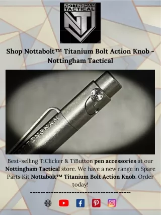 Spare Parts Kit Nottabolt™ Bolt Action Knob - Nottingham Tactical