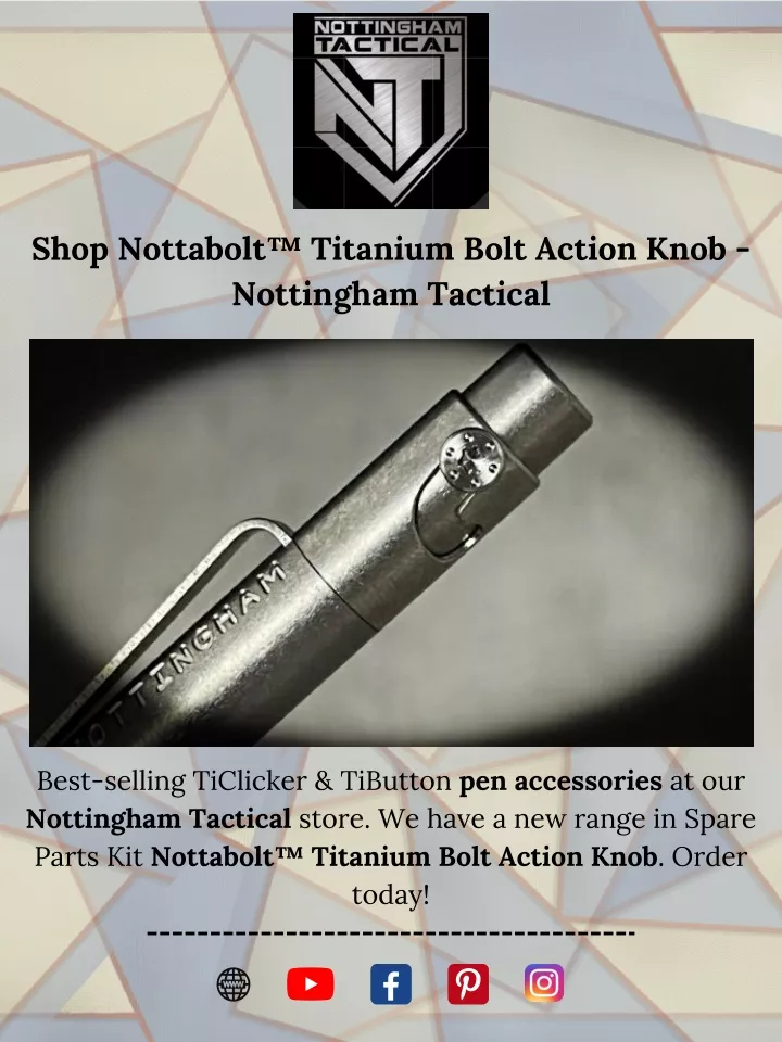 shop nottabolt titanium bolt action knob