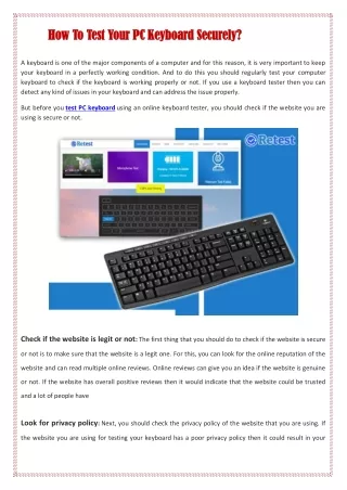 how to test your pc keyboard securely how to test