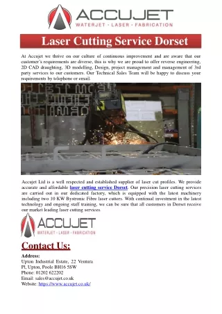laser cutting service dorset