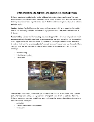understanding the depth of the steel plate