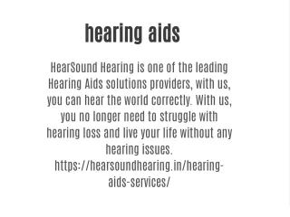hearing aids