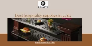 Best hospitality supplies in UAE