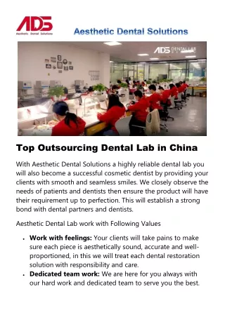 top outsourcing dental lab in china with