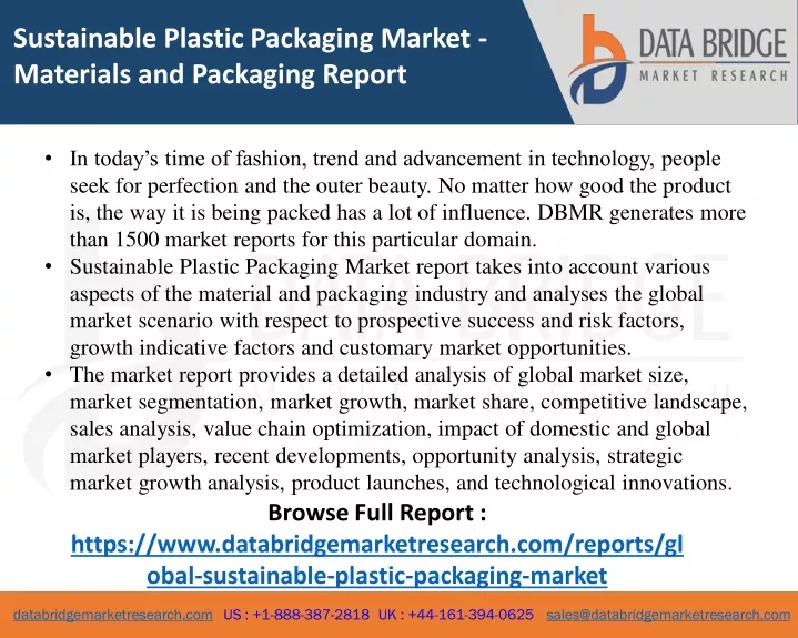 PPT - Sustainable Plastic Packaging Market PowerPoint Presentation ...