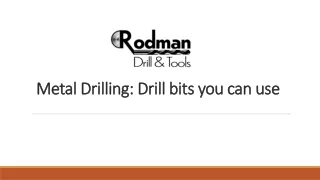 Metal Drilling Drill bits you can use