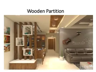 wooden partition