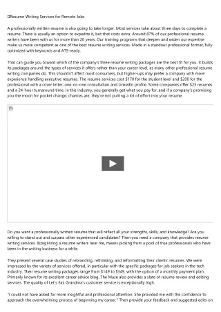 resume writing services for remote jobs