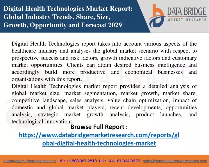 digital health technologies market report global