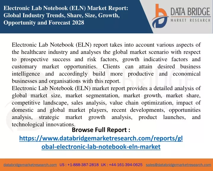 PPT Electronic Lab Notebook (ELN) Market PowerPoint Presentation