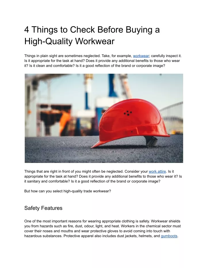 4 things to check before buying a high quality