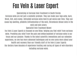 fox vein laser expert