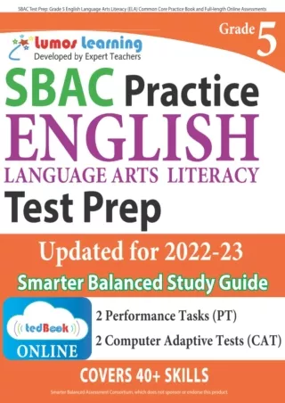 SBAC Test Prep Grade 5 English Language Arts Literacy ELA Common Core