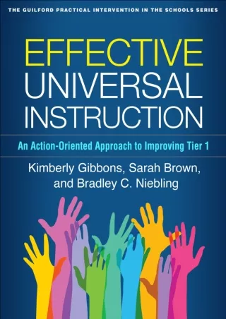 Effective Universal Instruction An Action Oriented Approach to Improving Tier