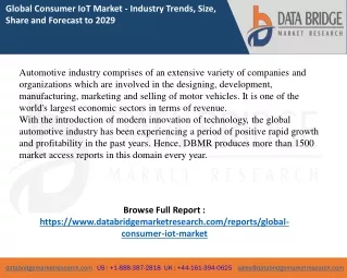 global consumer iot market industry trends size
