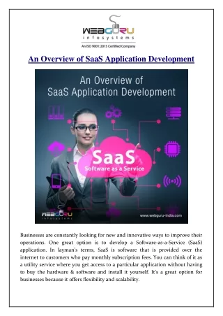 an overview of saas application development