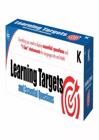 Learning Targets and Essential Questions Grade K