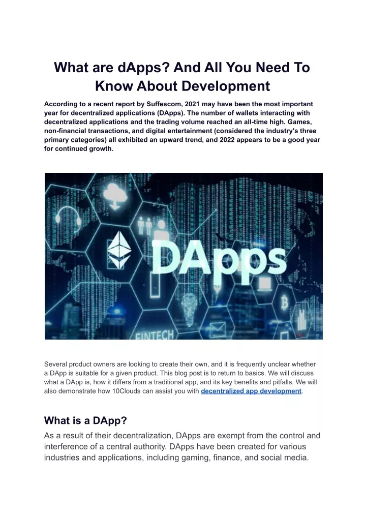 what are dapps and all you need to know about