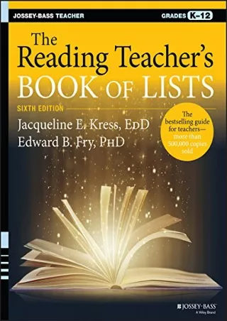 The Reading Teacher s Book of Lists J B Ed Book of Lists