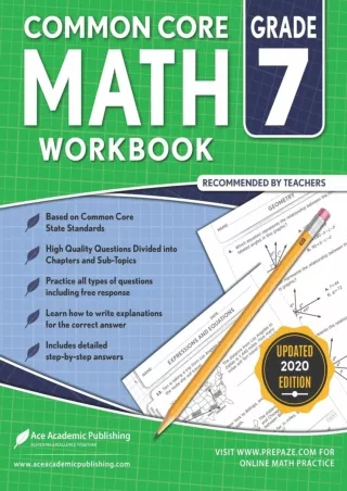 7th grade Math Workbook CommonCore Math Workbook